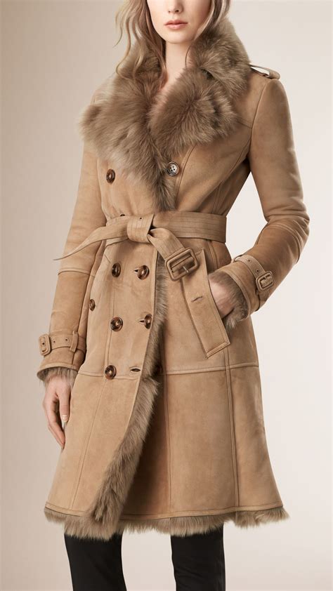 burberry faux fur coat women's|burberry coats over stock.